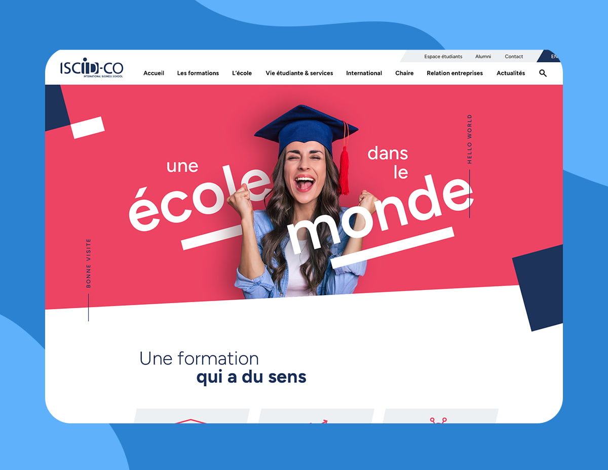 ISCID-CO réalisé par l'agence web Coteo